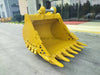 Bedrock Attachments – 66" Heavy Duty Excavator Bucket Fits CAT 336 Excavator DB Linkage