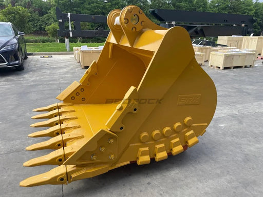 Bedrock Attachments – 72" Heavy Duty Excavator Bucket Fits CAT 336 Excavator DB Linkage