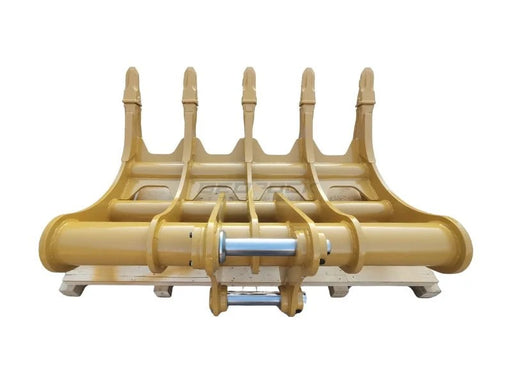 Bedrock Attachments – Excavator Rake Fits CAT 313D2GC 65mm Pins