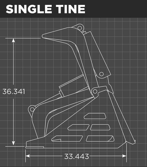 Loflin Fabrication - Mini Skid Steer and Compact Tractor Rock Bucket Grapple