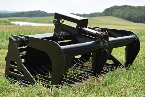 Loflin Fabrication - Mini Skid Steer and Compact Tractor Rock Bucket Grapple