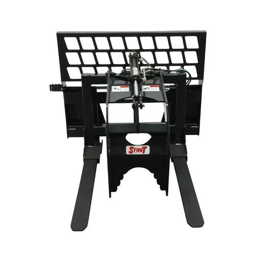 Stout Buckets – Full Back Pallet Fork with Grapple Add-on