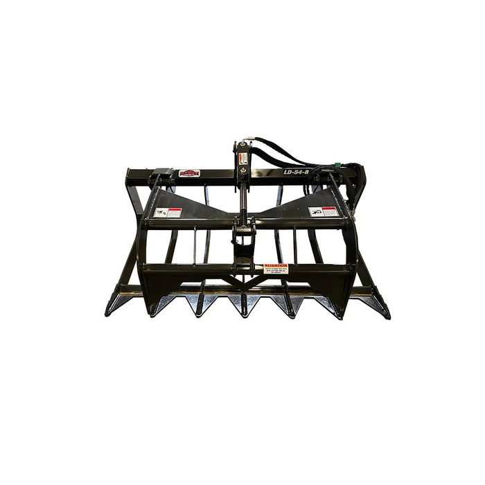 Stout Buckets – Light Duty LT-54-8 Brush and Root Grapple With Skid Steer Quick Attach