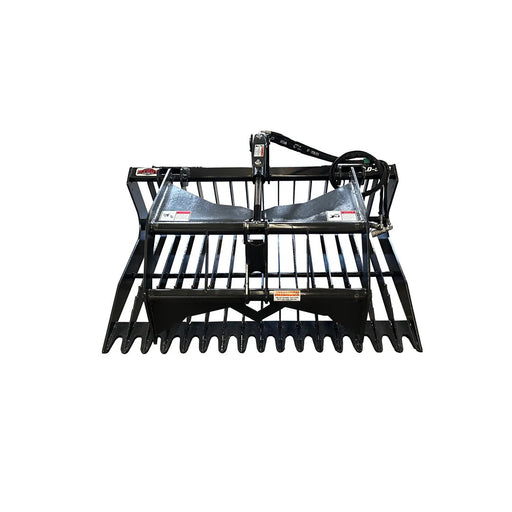 Stout Buckets – Light Duty 3" Tine Spacing Utility Rock Bucket Grapple with Skid Steer Quick Attach