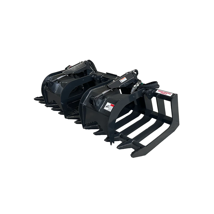 Stout Buckets – XHD Brush and Root Grapple with 6" tine spacing and Skid Steer Quick Attach